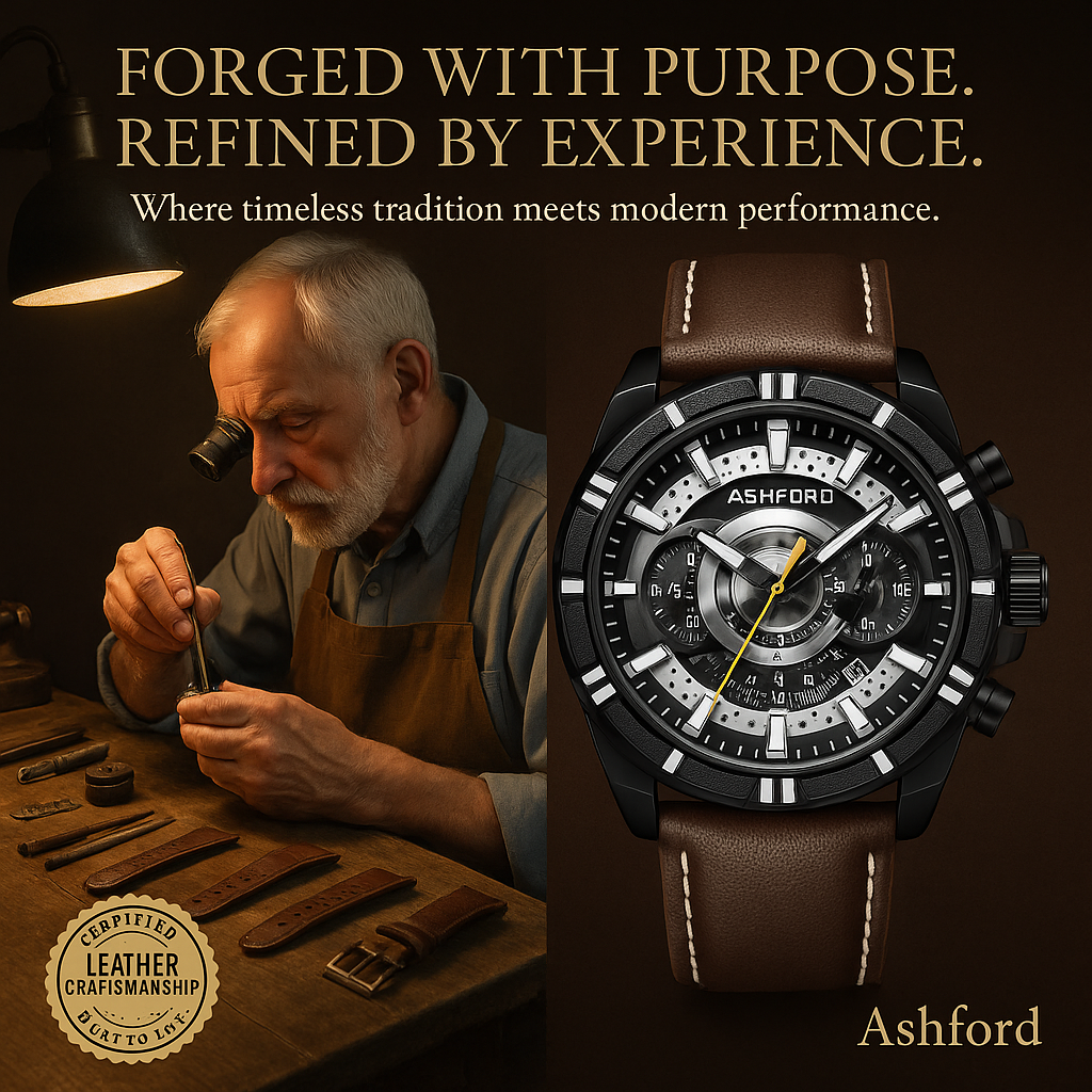 Luxury Leather Military Sport Chronograph Men's Watch
