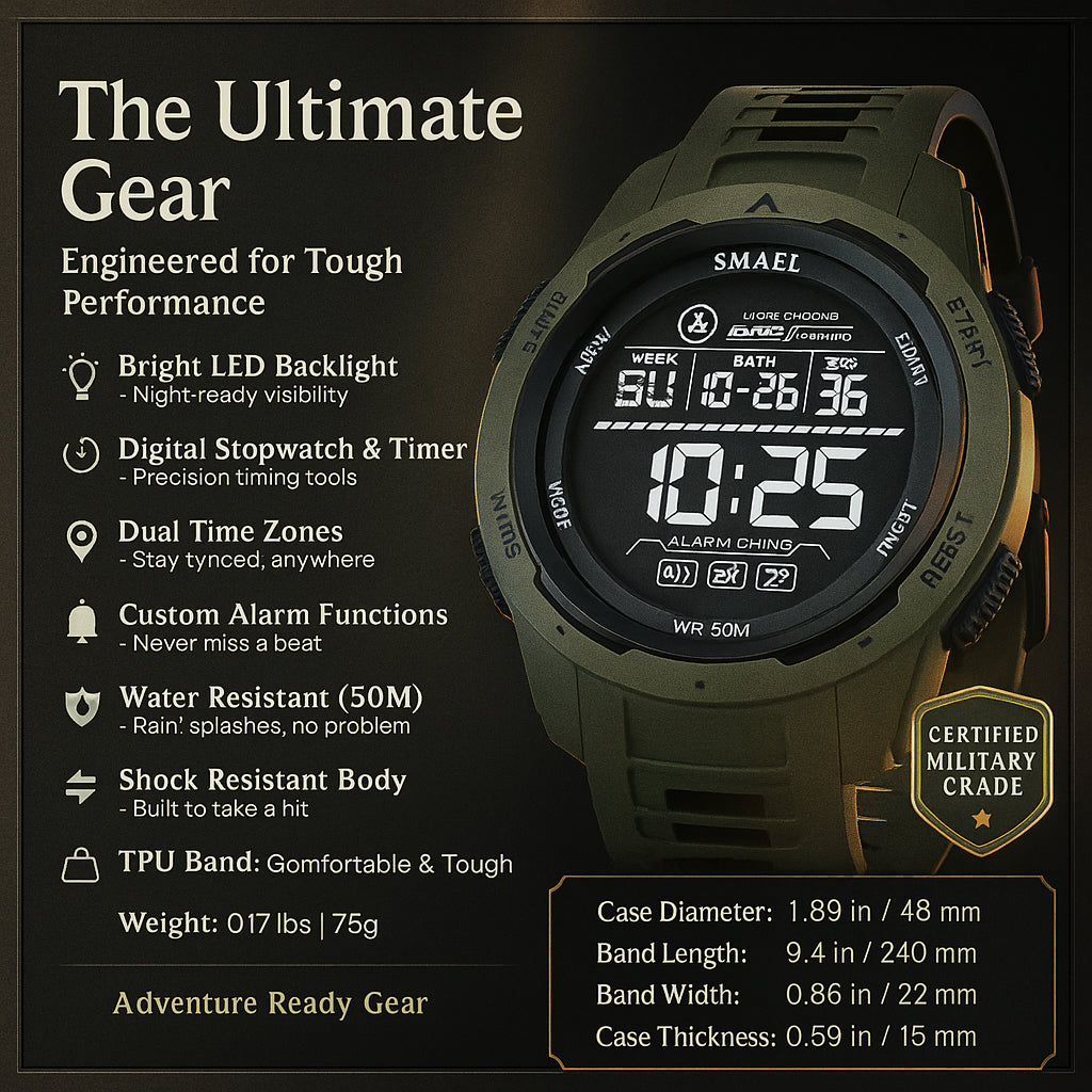Adventure Ready Digital Men's Watch