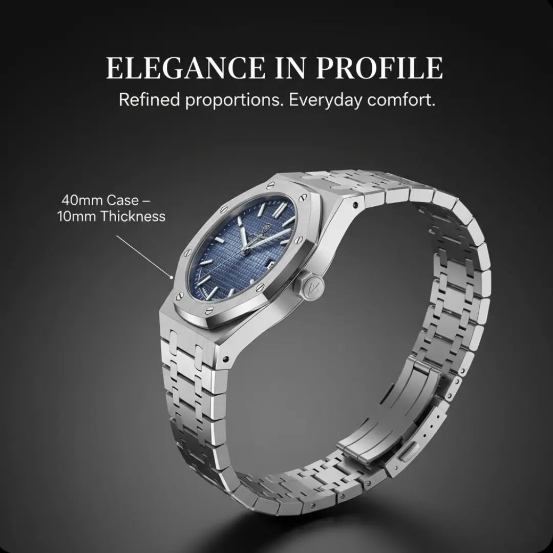 Ashford Firenze – 316L Stainless Steel Quartz Watch 40mm
