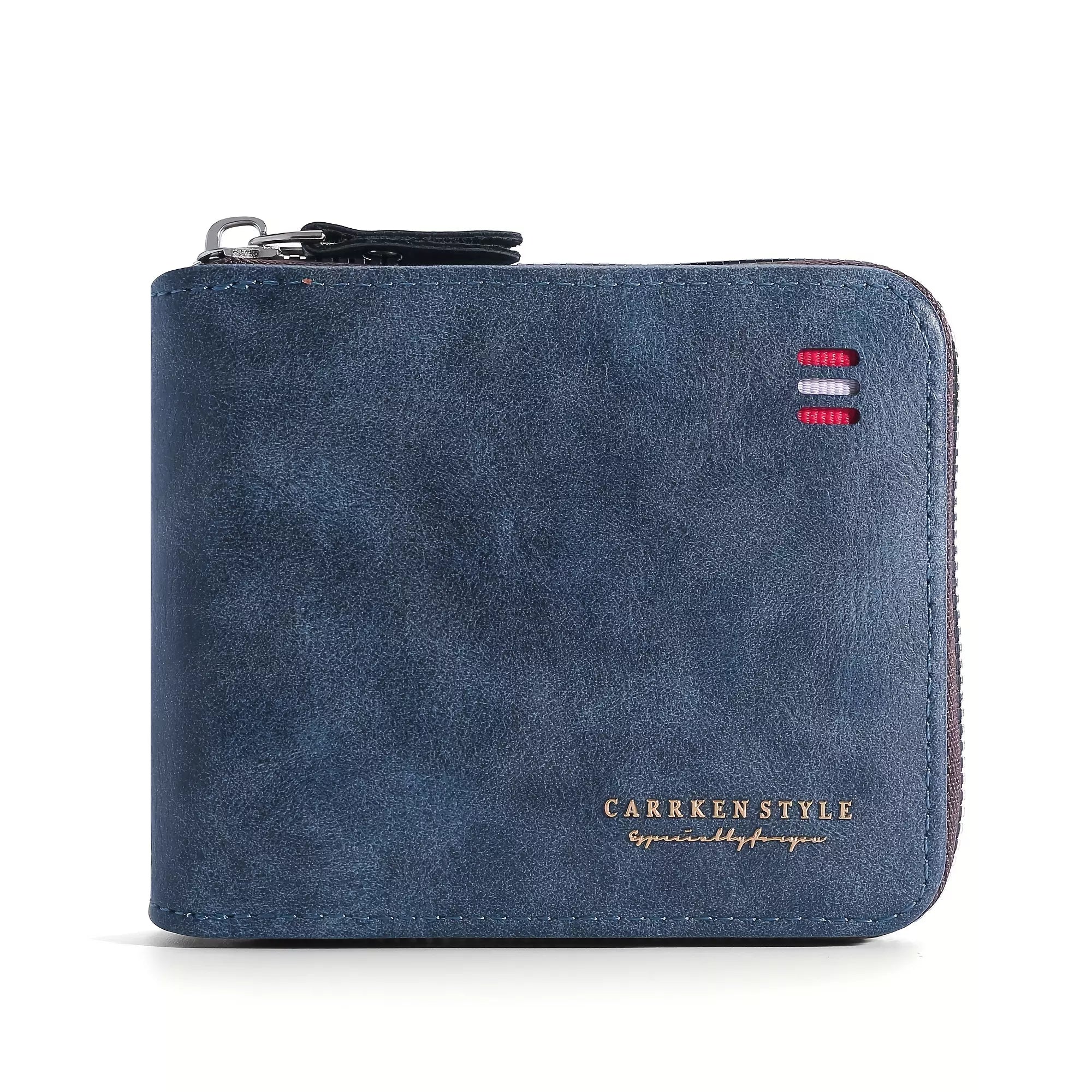 Ashford Vintage Guard – Men’s PU Leather Zipper Wallet