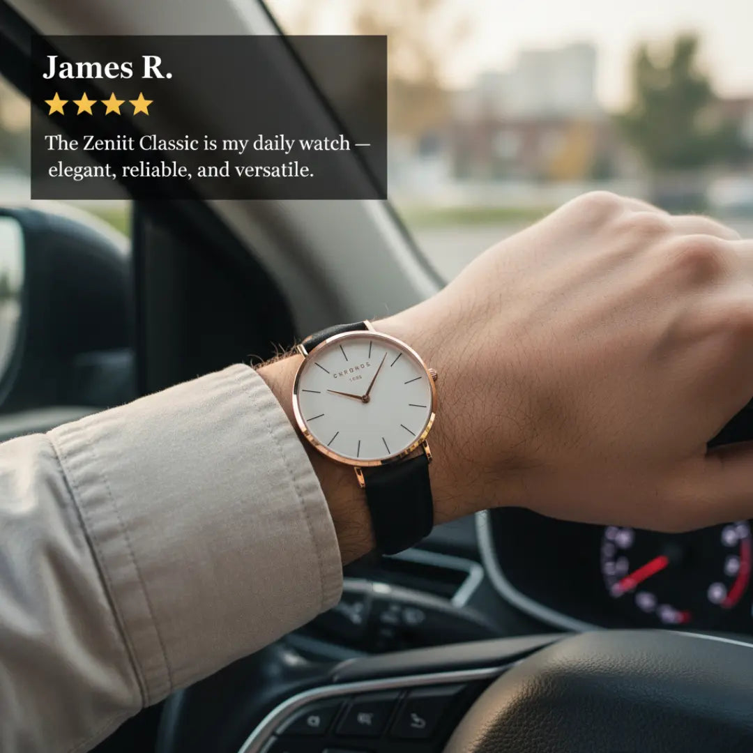 Ashford Zenith Classic – Quartz Casual Leather Watch