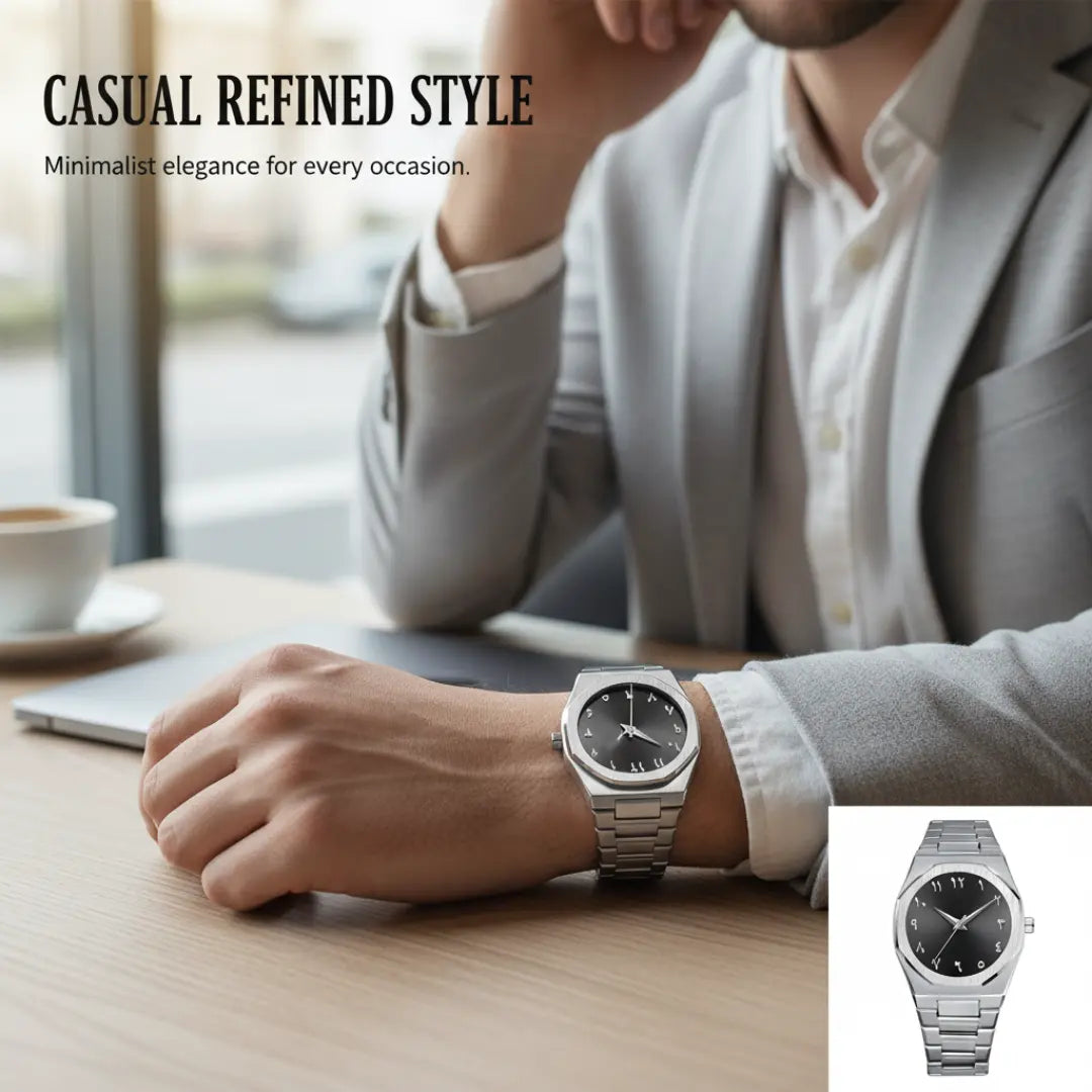 Ashford Zenith Steel Luxury Minimalist Quartz Watch