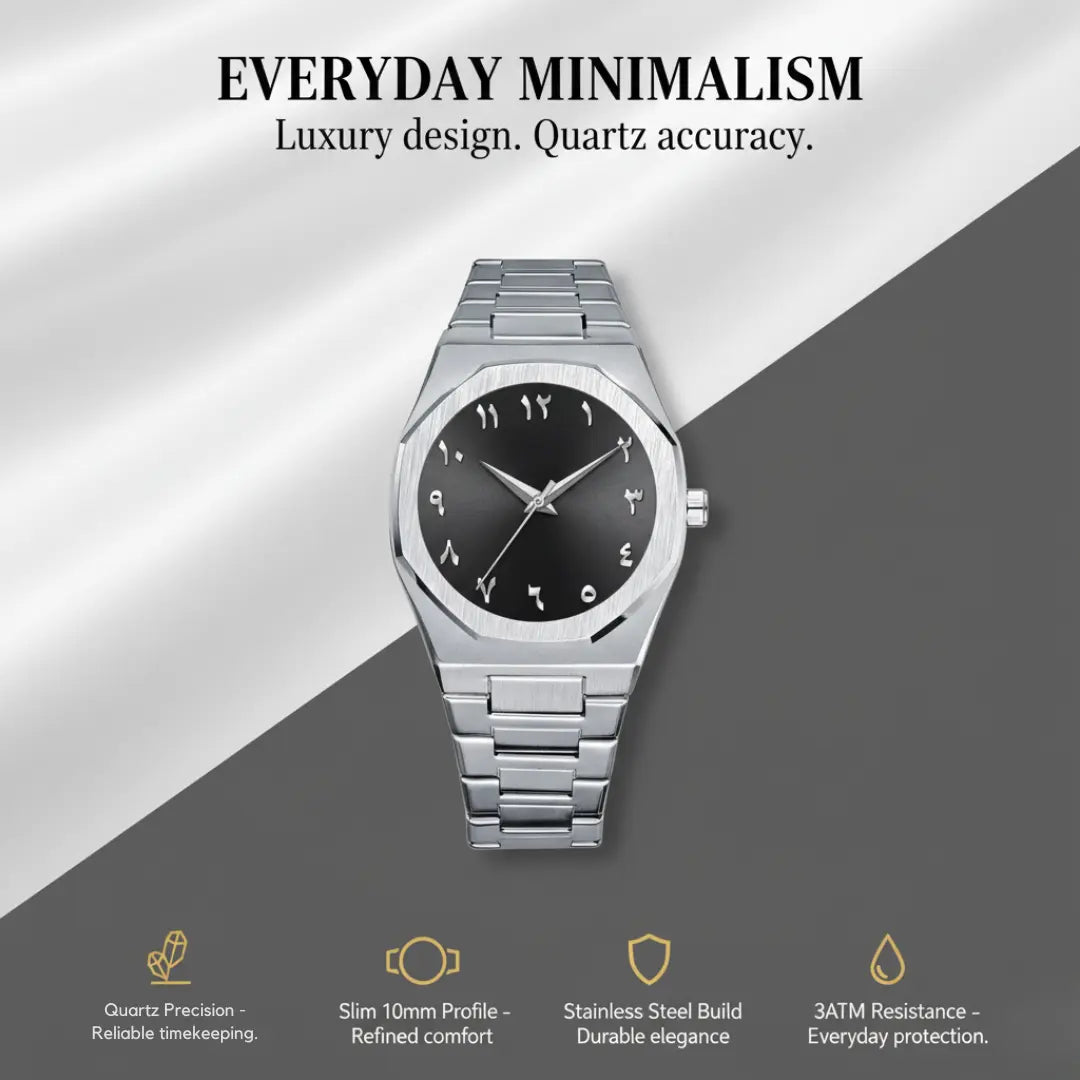 Ashford Zenith Steel Luxury Minimalist Quartz Watch