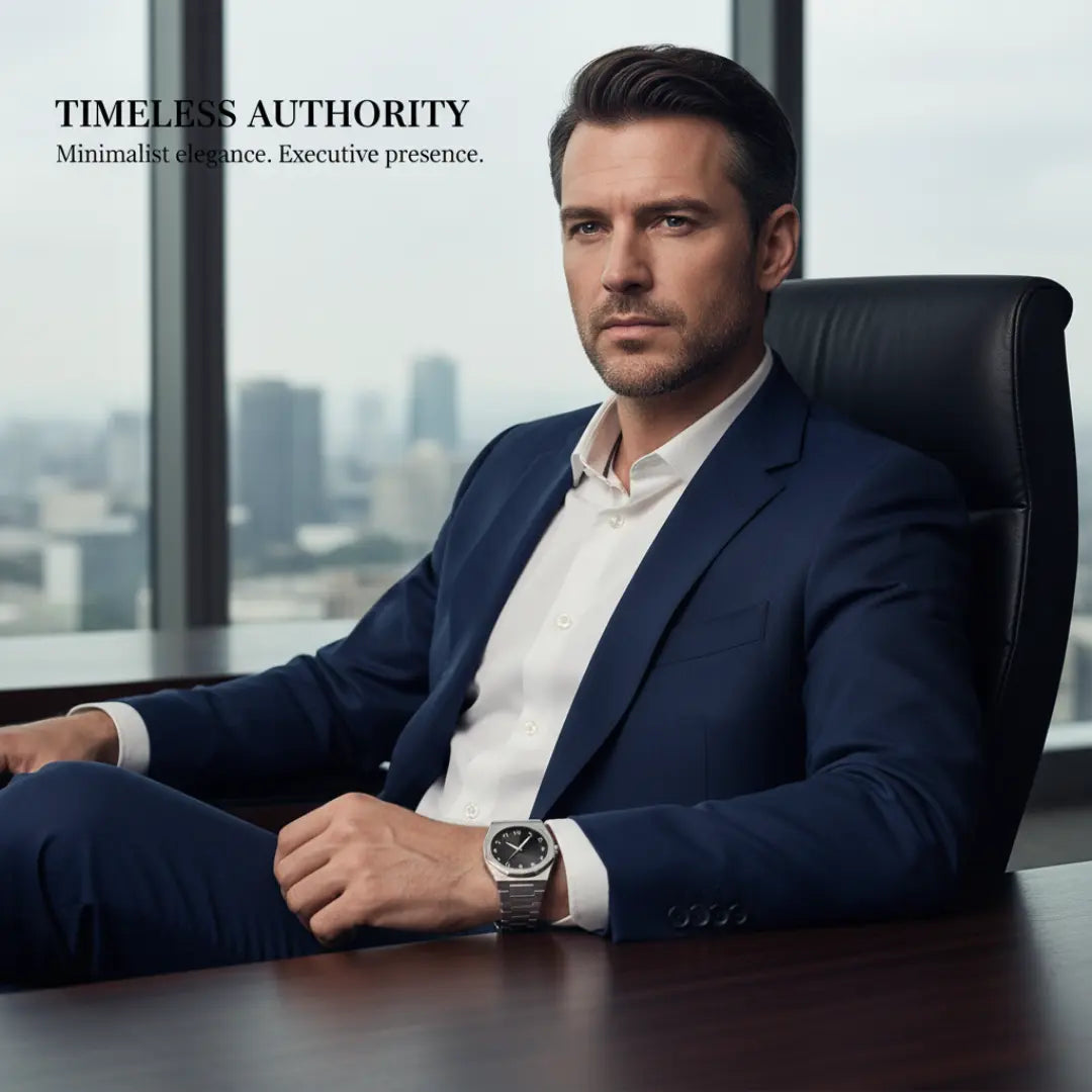 Ashford Zenith Steel Luxury Minimalist Quartz Watch