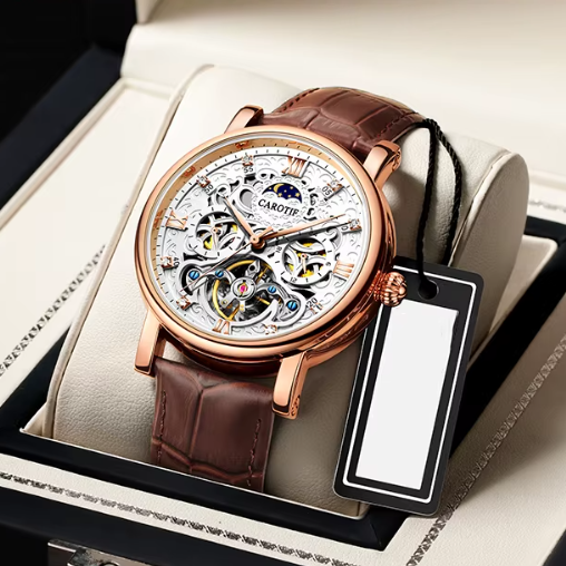 Business Leather Band Mechanical Automatic Men's Watch