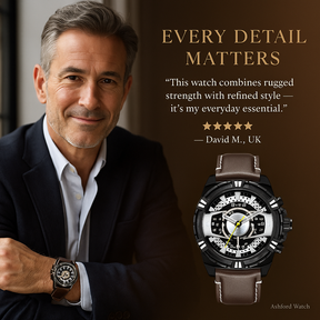 Luxury Leather Military Sport Chronograph Men's Watch