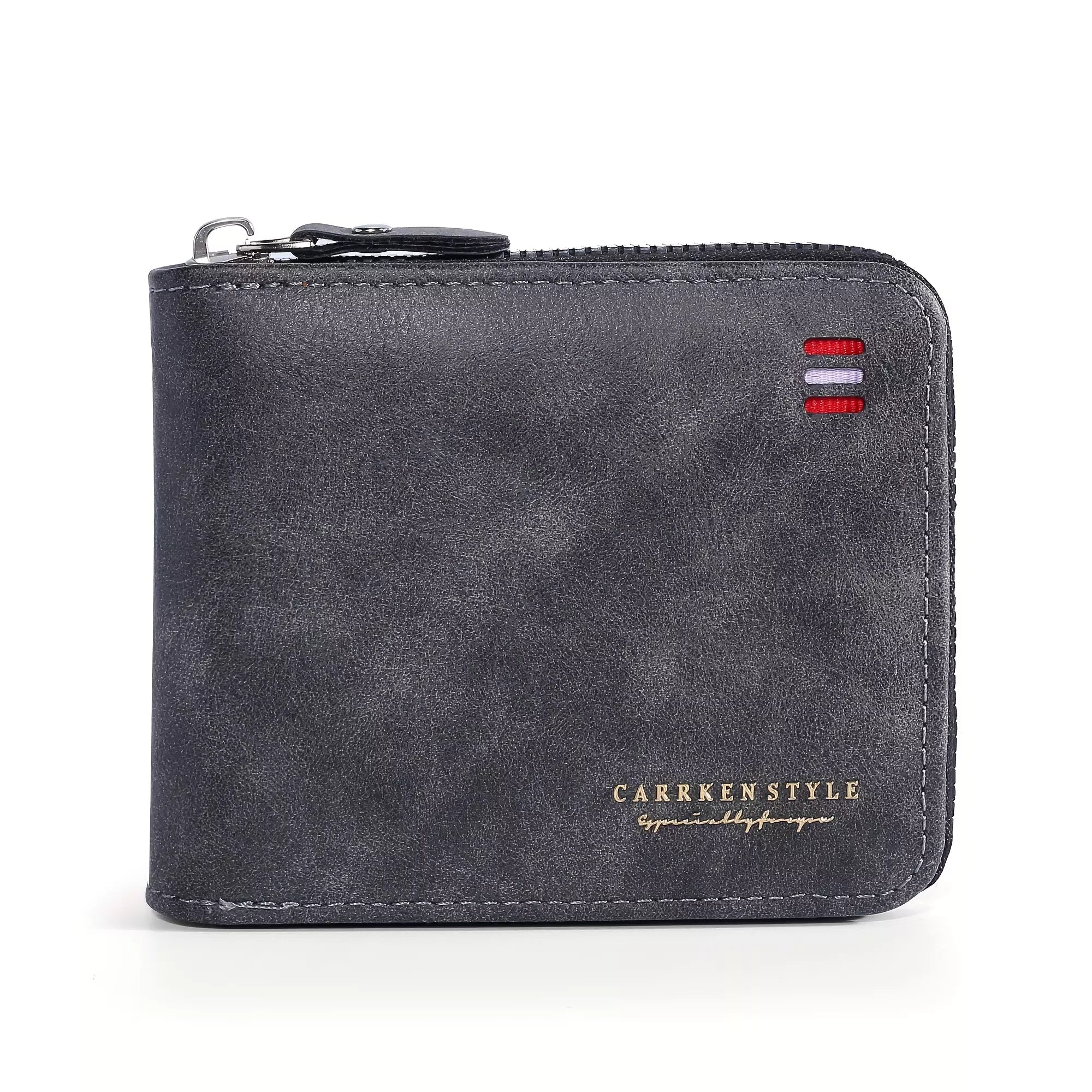 Ashford Vintage Guard – Men’s PU Leather Zipper Wallet