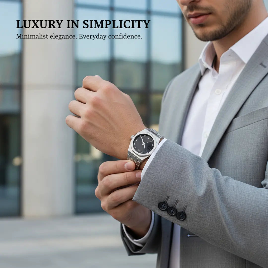 Ashford Zenith Steel Luxury Minimalist Quartz Watch