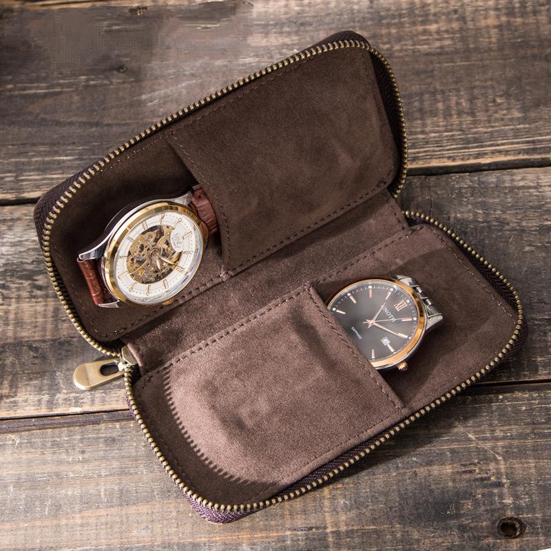 Ashford Vintage Handmade Leather Watch Storage Bag